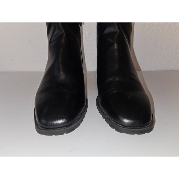 Anne Klein Iflex Leather Boots Cady Black Women’s 10M Ankle Zipper - Picture 4 of 10